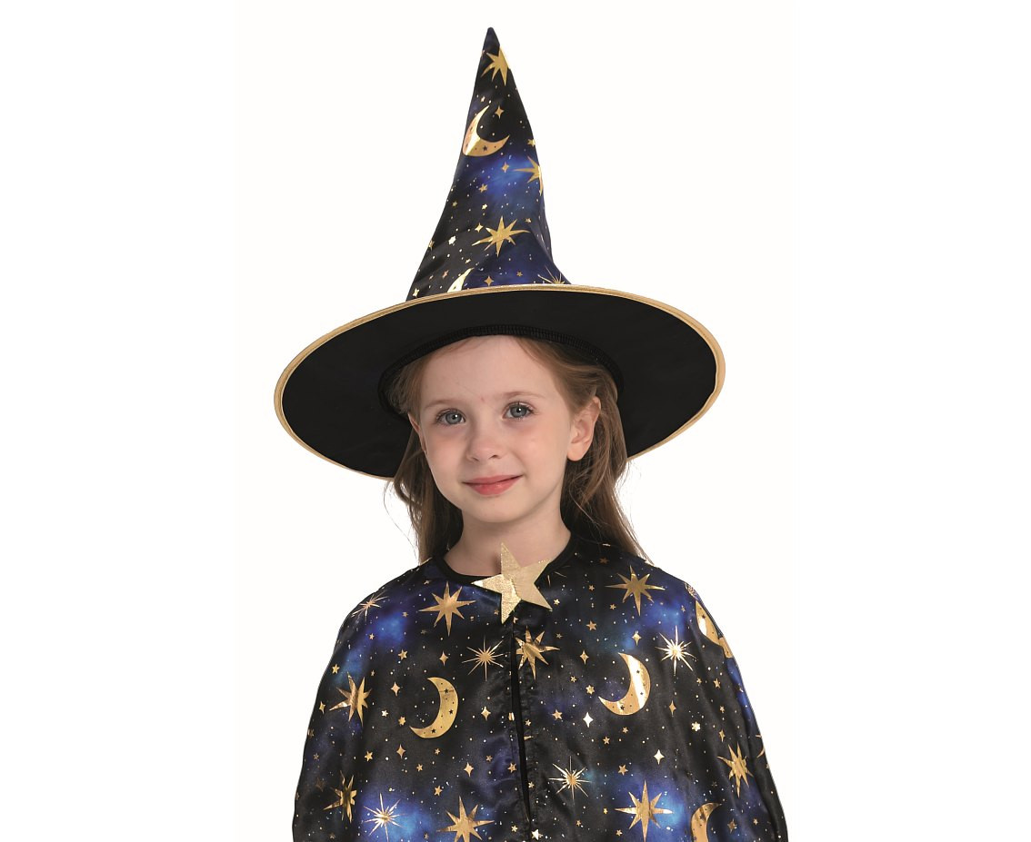 Role play set for kids Blue Wizard (cape, hat), size 92/104 cm